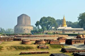 Dhamek stupa in Sarnath. The location of the Buddha's first teaching after enlightenment.
